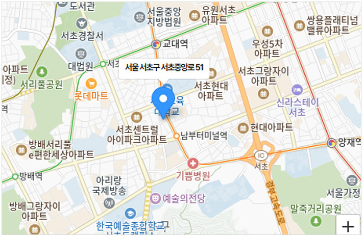 서초구 서초중앙로 51 일대 지도